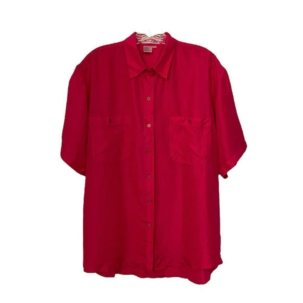 Women's Red Button Down Shirt